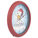 Mark Feldstein & Associates Peanuts Snoopy On Sled Linus and Lucy Sound Blue 8 x 8 Acrylic Holiday Clock