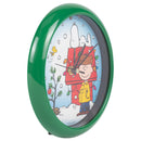 Peanuts Dog House Plays Carols Snowy Blue 8 x 8 Acrylic Holiday Wall Clock