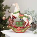 Mark Feldstein & Associates Rocking Horse Countdown White 11 inch Resin Stone Holiday D‚âàŒ©cor Advent Calendar