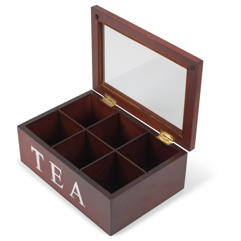 Mark Feldstein and Associates Window Display Wooden Tea Chest 6 Compartment