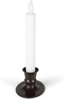 LED Taper Classic White 8 inch Acrylic Flameless Candles Set of 6 with Timer