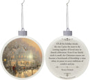 Mark Feldstein & Associates Thomas Kinkade Classic White 3.25 inch Porcelain LED Holiday Tree Ornaments Set of 3