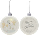Mark Feldstein & Associates Precious Moments White 3.25 inch Porcelain Holiday Tree Ornaments Set of 3