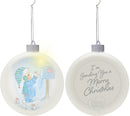 Mark Feldstein & Associates Precious Moments White 3.25 inch Porcelain Holiday Tree Ornaments Set of 3
