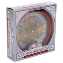 Mark Feldstein Wintertime Cardinal Song Rosy Red 8 x 8 Acrylic Holiday Hanging Wall Clock