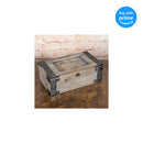 Top down view of Memories Love Metal Lattice Dove Grey Music Box