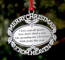 Merry Christmas from Heaven Pewter Keepsake Ornament with Poem in Gift Box