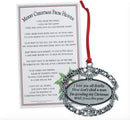 Merry Christmas from Heaven Pewter Keepsake Ornament with Poem in Gift Box