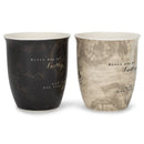 Where You Go Mr. and Mrs. Ruth 1:16 18 Ounce New Bone China Coffee Mug Set of 2