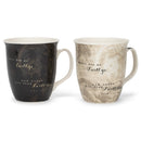 Where You Go Mr. and Mrs. Ruth 1:16 18 Ounce New Bone China Coffee Mug Set of 2