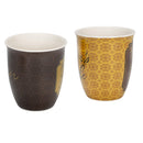 Pastor & Pastors Wife Filigree Medallion 16 Ounce Stoneware Coffee Mugs Boxed Set of 2