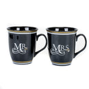 Mr And Mrs Happily Ever After 16 Ounce Ceramic Stoneware Coffee Mug Set of 2
