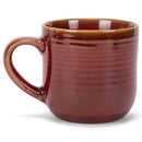 Elanze Designs Burnt Auburn Red Glossy Rainbow Reactive Glaze 17 ounce Stoneware Coffee Cup Mugs Set of 4