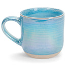 Blue Glossy Rainbow Glaze 17 ounce Stoneware Coffee Cup Mugs Set of 4