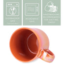 Elanze Designs Burnt Orange Glossy Iridescent Rainbow Reactive Glaze 17 ounce Stoneware Coffee Cup Mugs Set of 4