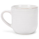 Elanze Designs Classic White Glossy Rainbow Reactive Glaze 17 ounce Stoneware Coffee Cup Mugs Set of 4