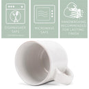 Elanze Designs Classic White Glossy Rainbow Reactive Glaze 17 ounce Stoneware Coffee Cup Mugs Set of 4