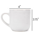 Elanze Designs Classic White Glossy Rainbow Reactive Glaze 17 ounce Stoneware Coffee Cup Mugs Set of 4