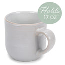 Elanze Designs Pale Grey Glossy Rainbow Reactive Glaze 17 ounce Stoneware Coffee Cup Mugs Set of 4