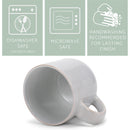 Elanze Designs Pale Grey Glossy Rainbow Reactive Glaze 17 ounce Stoneware Coffee Cup Mugs Set of 4