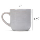 Elanze Designs Pale Grey Glossy Rainbow Reactive Glaze 17 ounce Stoneware Coffee Cup Mugs Set of 4