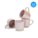 Red Glossy Rainbow Glaze 17 ounce Stoneware Coffee Cup Mugs Set of 4