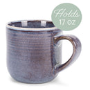 Elanze Designs Purple Ombre Blue Glossy Rainbow Reactive Glaze 17 ounce Stoneware Coffee Cup Mugs Set of 4