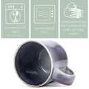 Elanze Designs Purple Ombre Blue Glossy Rainbow Reactive Glaze 17 ounce Stoneware Coffee Cup Mugs Set of 4