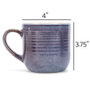 Elanze Designs Purple Ombre Blue Glossy Rainbow Reactive Glaze 17 ounce Stoneware Coffee Cup Mugs Set of 4