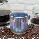 Purple Glossy Rainbow Glaze 17 ounce Stoneware Coffee Cup Mugs Set of 4