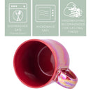 Elanze Designs Red Glossy Iridescent Rainbow Reactive Glaze 17 ounce Stoneware Coffee Cup Mugs Set of 4