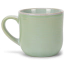 Elanze Designs Seafoam Mint Green Glossy Rainbow Reactive Glaze 17 ounce Stoneware Coffee Cup Mugs Set of 4