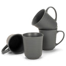Black Matte Glaze Finish 17 ounce Stoneware Coffee Cup Mugs Set of 4