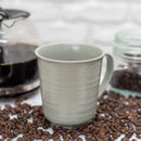 Grey Matte Glaze Finish 17 ounce Stoneware Coffee Cup Mugs Set of 4