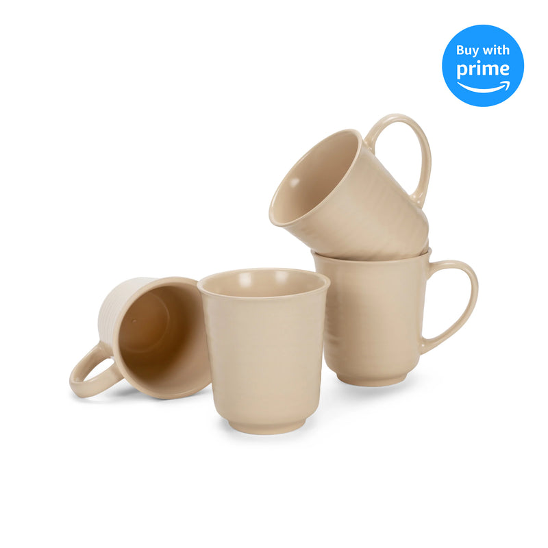 Complete set of Cream Matte Glaze Matching Coffee Mug Set