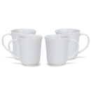 Elanze Designs White Matte Glaze Finish 17 ounce Stoneware Coffee Cup Mugs Set of 4