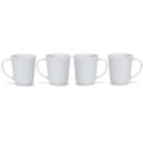 Elanze Designs White Matte Glaze Finish 17 ounce Stoneware Coffee Cup Mugs Set of 4