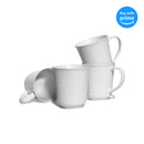 Elanze Designs White Matte Glaze Finish 17 ounce Stoneware Coffee Cup Mugs Set of 4