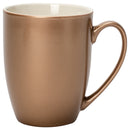 Bronze Tone Glossy Finish 10 ounce New Bone China Coffee Cup Mugs Set of 4