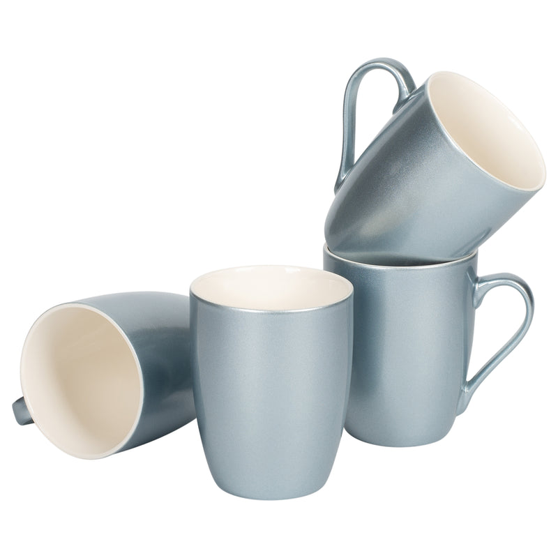 Complete set of Frosted Blue Metallic Coffee Mug