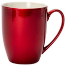 Cardinal Red Glossy Finish 10 ounce New Bone China Coffee Cup Mugs Set of 4