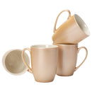 Pearlescent Sand Finish 10 ounce New Bone China Coffee Cup Mugs Set of 4