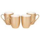 Vegas Gold-Tone Metallic Finish 10 Oz. New Bone China Coffee Cup Mug Set of 4