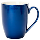Navy Blue Glossy Finish 10 ounce New Bone China Coffee Cup Mugs Set of 4