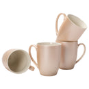 Precious Pearl Finish 10 ounce New Bone China Coffee Cup Mugs Set of 4
