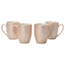 Precious Pearl Finish 10 ounce New Bone China Coffee Cup Mugs Set of 4