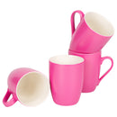 Princess Pink Glossy Finish 10 Oz. New Bone China Coffee Cup Mug Set of 4