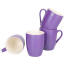 Passion Purple Glossy Finish 10 Oz. New Bone China Coffee Cup Mug Set of 4