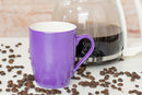 Passion Purple Glossy Finish 10 Oz. New Bone China Coffee Cup Mug Set of 4