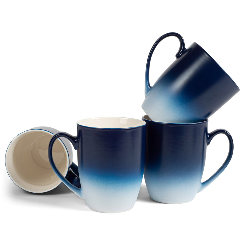 two-colors matte glaze mugs - Blue